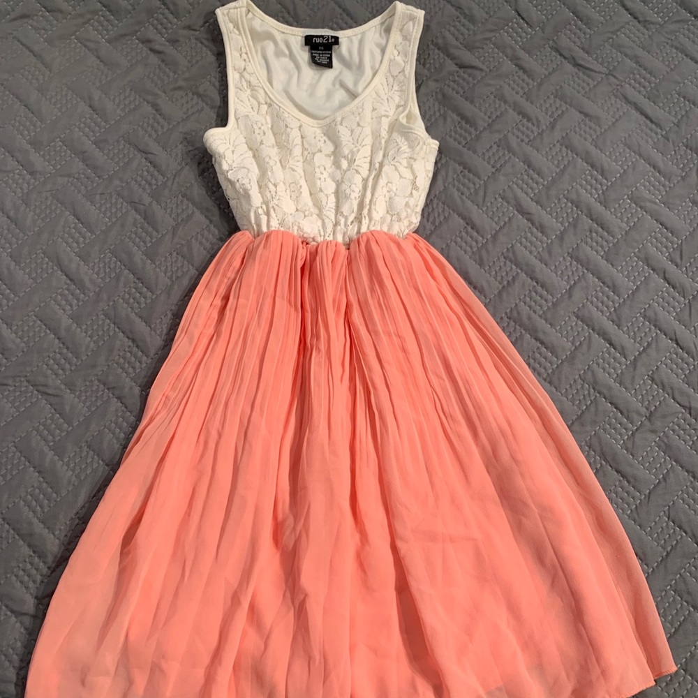 rue21 lace coral dress NWOT